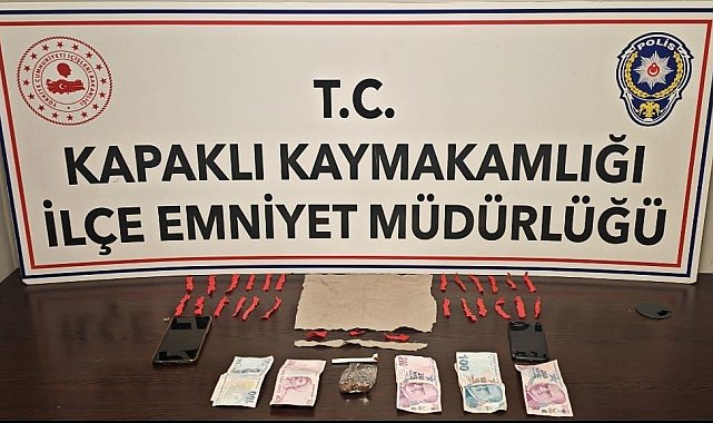 Kapaklı'da uyuşturucu ticaretine 3 tutuklama