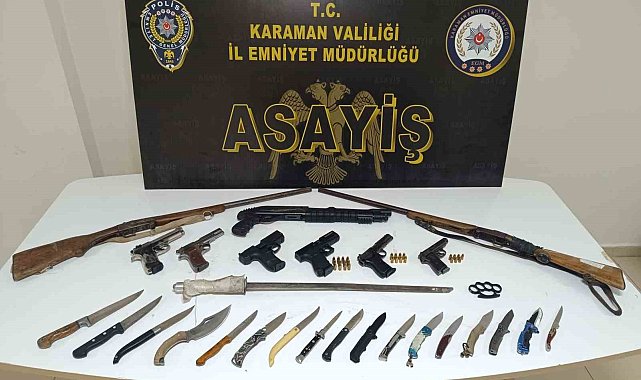 Karaman'da asayiş uygulamalarında 4 tutuklama