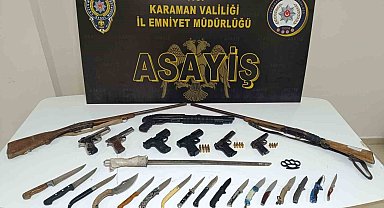 Karaman'da asayiş uygulamalarında 4 tutuklama