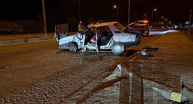 Karapınar'da tır ile otomobil çarpıştı: 2 yaralı