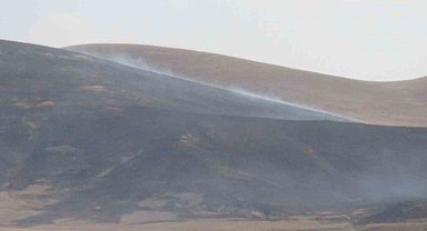 Kars'ta anız yangını