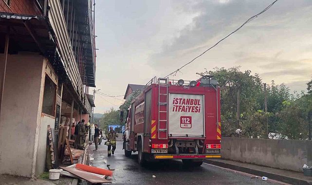 Kereste atölyesinde çıkan yangın korkuttu: O anlar kamerada