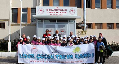 Kırklareli'nde "Lider Çocuk Tarım Kampı" gerçekleştirildi