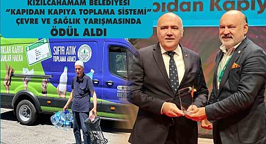 Kızılcahamam'da uygulanan 'kapıdan kapıya toplama sistemi'ne ödül
