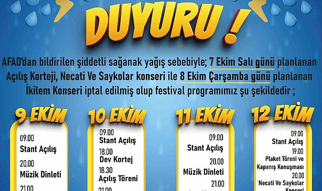 Koçarlı'da festival tarihi ertelendi