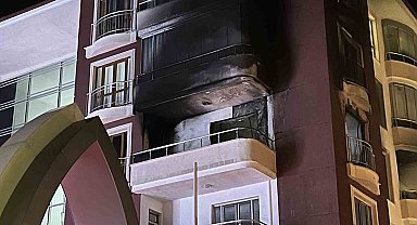 Konya'da apartmandan alevler yükseldi