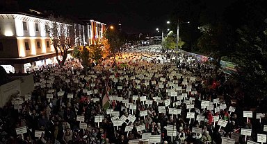 Konya'da Filistin'e destek için sessiz yürüyüş