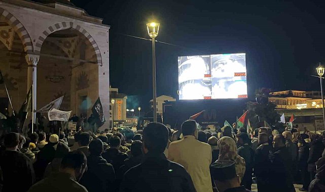 Konya'da İsrail'in Küresel Sumud Filosuna saldırısı protesto edildi