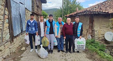 Köpenez köyündeki evleri yanan ailelere yardım eli