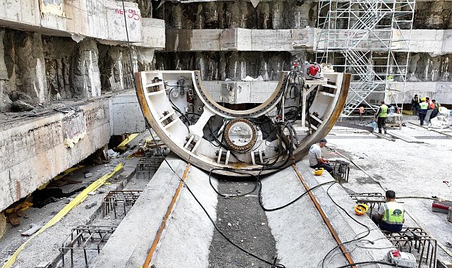Körfezray Metro Projesi'nde iki tünel açma makinesinin daha montajına başlandı