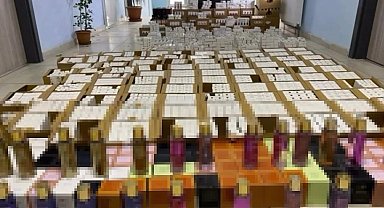 Kütahya'da 3 bin 755 şişe kaçak parfüm ele geçirildi