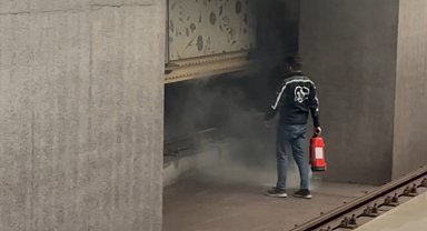 Mahmutbey metrosunda yangın: İstasyon kapatıldı, yolcular tahliye edildi