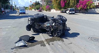 Manavgat'ta ATV ile hafif ticari araç çarpıştı: 1 yaralı