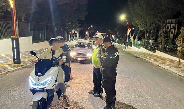 Manisa'da motosiklet sürücülerine denetim
