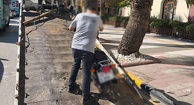 Manisa'da motosikletlere yaya yolu denetimi