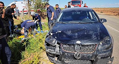 Mardin'de otomobil ile motosikletin çarpıştığı kazada 1 kişi yaralandı