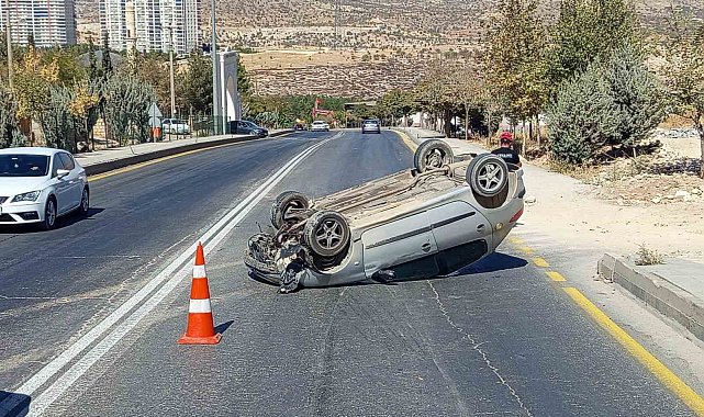 Mardin'de takla atan otomobil sürücüsü yaralandı