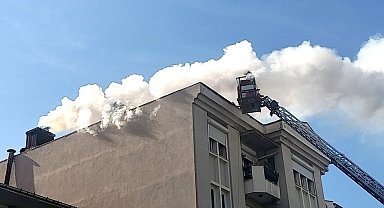 Menteşe'de baca yangını paniğe neden oldu