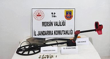 Mersin'de kaçak kazı yapan şahıs suçüstü yakalandı