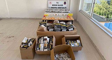 Mersin'de kaçak sigara operasyonu: Binlerce kaçak makaron ve tütün ele geçirildi