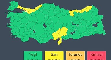 Meteoroloji sarı kod ile uyardı