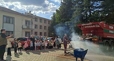 Minikler orman yangınları konusunda bilgilendirildi