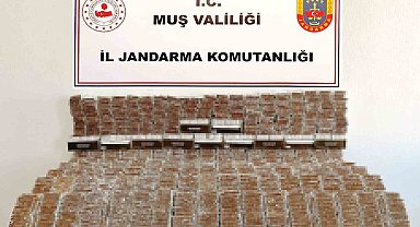 Muş'ta 40 bine yakın dolu makaron ele geçirildi