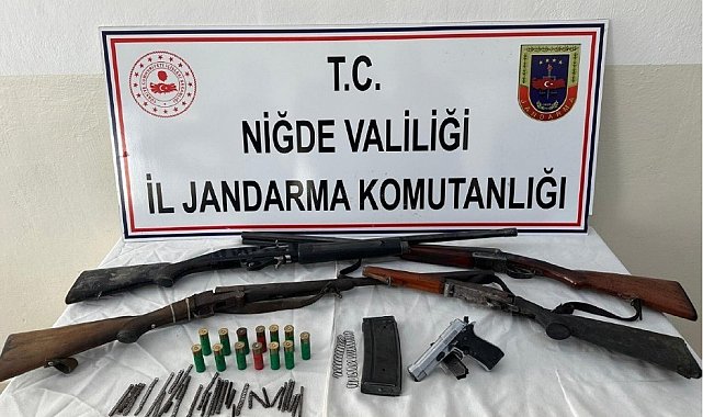 Niğde'de ruhsatsız silah operasyonu: 2 kişiye adli işlem başlatıldı
