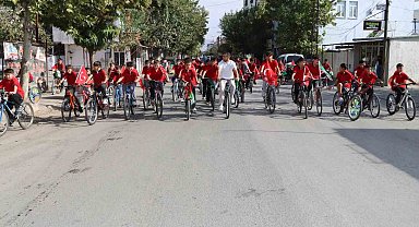 Öğrenciler Gazze için pedal çevirdi