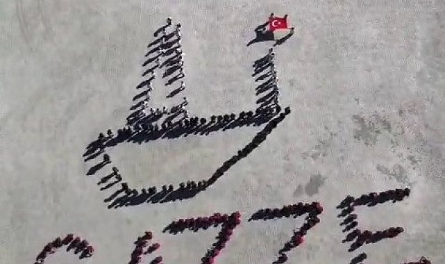 Öğrencilerden Gazze'ye destek mesajı