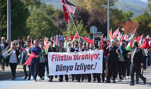 OMÜ'de Sumud Filosu'na destek yürüyüşü: "Artık yeter"