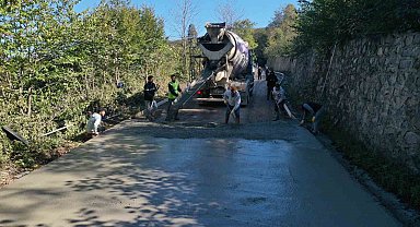 Ordu'da beton yol seferberliği sürüyor