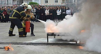 Ordu'da öğrencilere deprem ve yangınla mücadele eğitimi