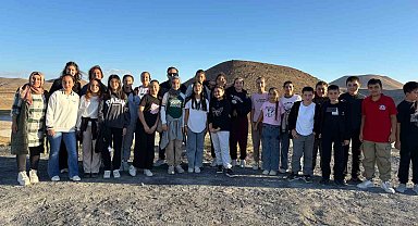 Ortaokul öğrencileri Meke Krater Gölü'nde Ay ve Satürn'ü gözlemledi