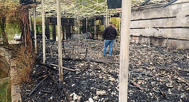 Osmaniye'de ahşap alabalık tesisi alevlere teslim oldu