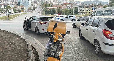 Otomobil ile motosiklet çarpıştı: 1 yaralı