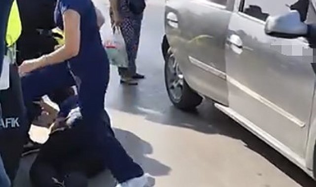 Otomobilin çarptığı polis memuru yaralandı