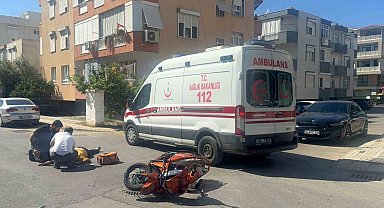 Otomobille motosiklet çarpıştı: 1 yaralı