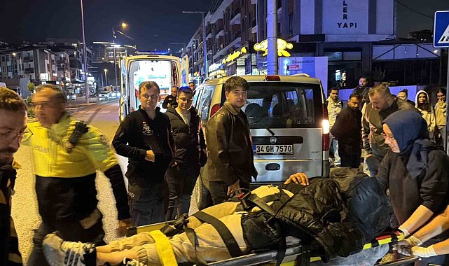 Park halinde ki araca saplandı: 1 yaralı