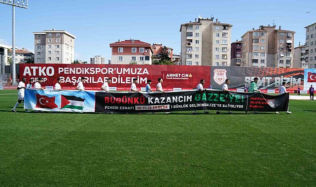 Pendikspor'dan, Gazze'ye anlamlı destek