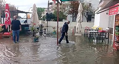 Sağanak yağış Aliağa'da su baskınlarına neden oldu