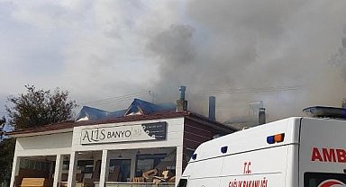 Samsun'da mobilya dükkanında yangın