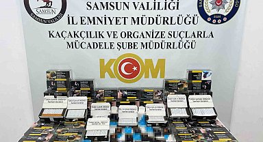 Samsun'da uyuşturucu hap ve kaçak makaron operasyonu