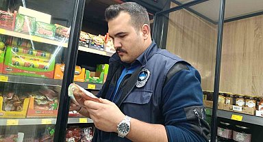Sandıklı'da zincir marketlere yönelik denetim