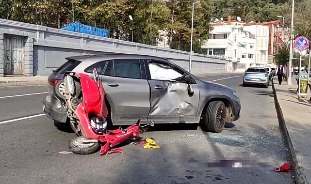 Sarıyer'de "U" dönüşü yapan otomobil motosikletle çarpıştı: 1 ağır yaralı