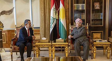 Şırnak Valisi Ekici, Irak'ta Mesut Barzani ile görüştü