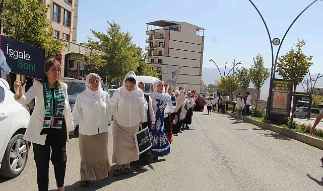 Şırnaklı kadınlardan Filistin için "Sessiz Çığlık" yürüyüşü