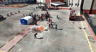 Sivas Numune Hastanesinde gerçeğini aratmayan tatbikat