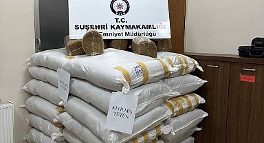 Sivas'ta kaçak tütün operasyonu: 900 kilo kıyılmış tütün ele geçirildi