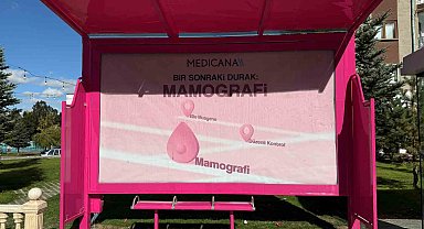 Sivas'ta pembe duraklarla meme kanserine farkındalık oluşturuluyor